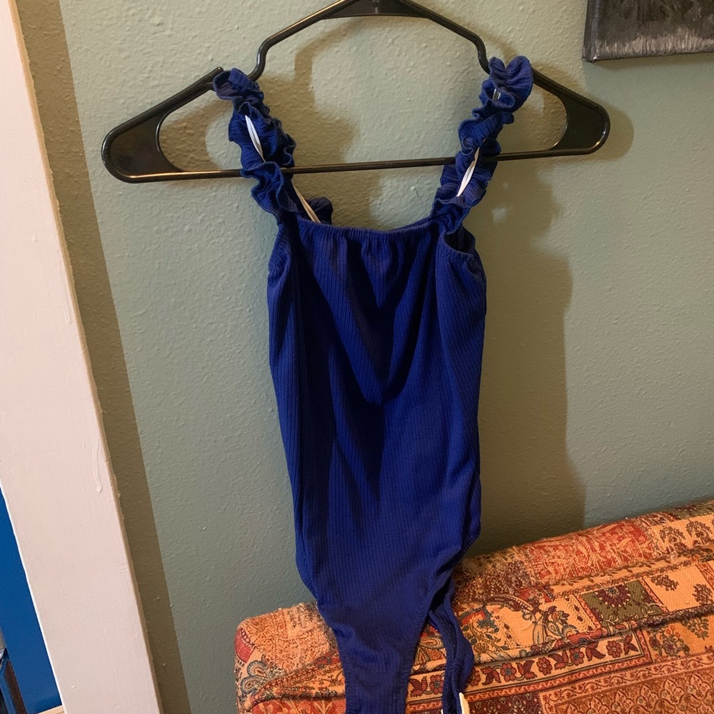 Royal blue body suit